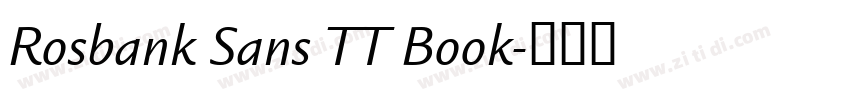 Rosbank Sans TT Book字体转换